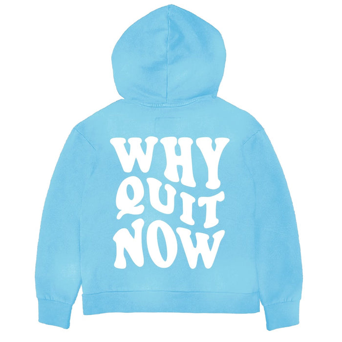 Blue Puff Print Zip-up